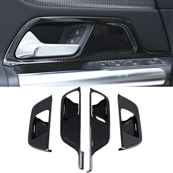 Стайлинг автомобиля для Mercedes Benz B Class W247 GLB X247 ABS Карбоновое волокно внутренняя дверная чаша автомобиля защитная рамка Отделка крышки