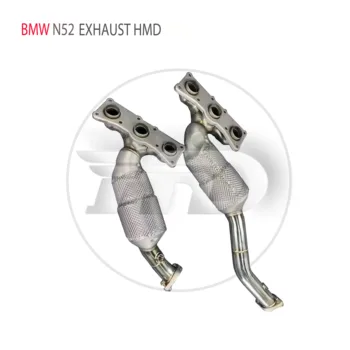 Выпускная система HMD Высокопроизводительная Водосточная труба для BMW X3 28i 30si N52 Двигатель 3.0L 2006-2012 Автомобильные Аксессуары С Каталитическим