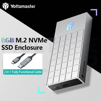 Yottamaster HP3 RGB M2 SSD Корпус M.2 NGFF SATA 10 Гбит/с PCIE SSD КОРОБКА для SATA 3,0 UASP Алюминиевый корпус SSD