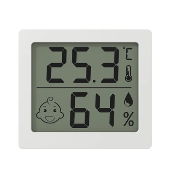 Домашний Измеритель температуры и влажности в помещении, электронный измеритель температуры и влажности с кронштейном