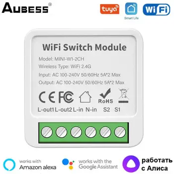 Tuya WiFi Smart Switch Модуль 2 Банды Двухстороннее управление Smart Life Пульт дистанционного управления Умный Дом через Alexa Google Home Alice