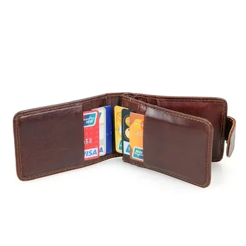 Винтажный держатель для карт из натуральной кожи с RFID-блокировкой, мужской кошелек из коровьей кожи, кредитные карты, деловой кошелек, двойной чехол для карт