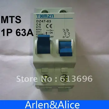 Автоматический выключатель ручного переключения передач 1P 63A MTS MCB 50 Гц/60 Гц 400 ~