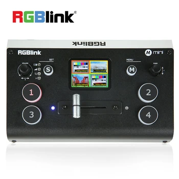 Видеомикшер RGBlink Mini Pro с поддержкой 4 каналов, пульт управления приложением для ПК с Т-образной планкой для прямой трансляции