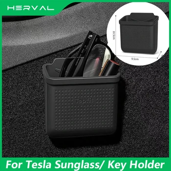 Herval 2023 Model Y, Органайзер для солнцезащитных очков, Держатель для ключей Tesla Model 3