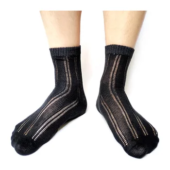 Сексуальные мужские Сетчатые носки, Хлопковые Вечерние костюмы, Мужские Носки, Брендовая Рыболовная сеть, Новый Стиль, Высококачественные носки для деловых людей