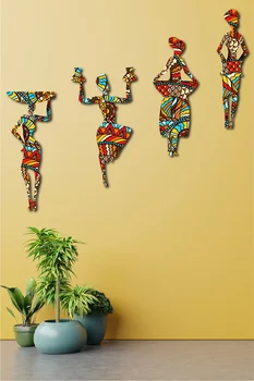 Концепция декора дома и сада, 5 предметов для женщин в африканской этнически...