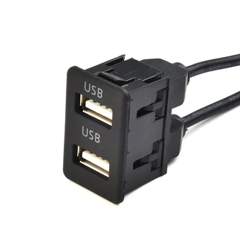 1 шт., автомобильная стереосистема 1 М, двойная панель USB, аудиокабель, адаптер с USB-портом для скрытого монтажа в приборной панели автомобиля, панель из черного пластика, простота установки