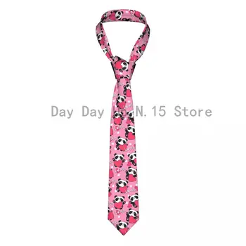 Классический галстук для мужчин, шелковые мужские галстуки для свадьбы, деловой галстук для взрослых, повседневный галстук с изображением Медведя Панды