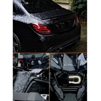3 м x 1,52 м 3D Ghost Black Grain Виниловые Оберточные листы для стайлинга автомобилей Наклейки на Кузов Пленка Клейкая Наклейка ПВХ Наклейки