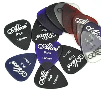 Много 100шт Alice AP-I 1,5 мм Тяжелые прозрачные матовые медиаторы для гитары из ПК разных цветов