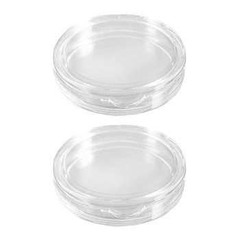 20 шт Маленькие круглые прозрачные пластиковые капсулы для монет в коробке 21 мм