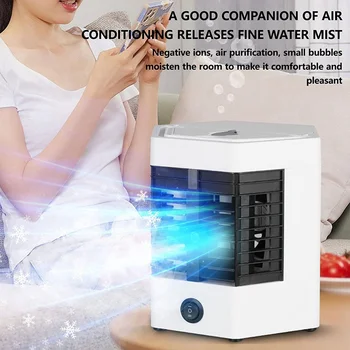 Мини-вентилятор для кондиционирования воздуха, настольный вентилятор-кулер, USB портативный вентилятор для кондиционирования воздуха, настольный вентилятор водяного охлаждения
