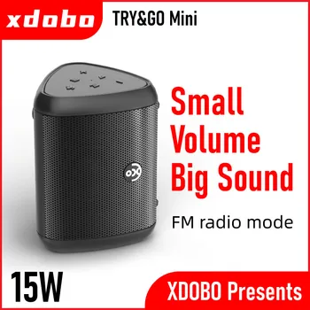 BMTL от XDOBO Try & Go Mini 15 Вт, Портативный Bluetooth-динамик, FM-радио, Уличный Мини Портативный Маленький динамик, Водонепроницаемый Универсальный