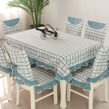 Прямоугольная скатерть, современная водонепроницаемая скатерть для обеденного стола, подушка для стула, набор обеденных стульев, чехол для домашнего стула