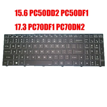 Клавиатура для ноутбука Anauta Для Kepler Pro 15,6 PC50DD2 PC50DF1/17,3 PC70DF1 PC70DN2 Английская Американская Черная С Подсветкой Новая