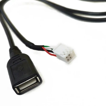 2 шт 4Pin + 6Pin Разъем USB-кабель для автомобильного радио Стерео 1 м USB-кабель USB-адаптер