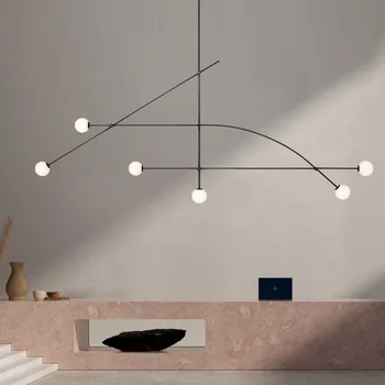 Современная Геометрия, несколько светодиодных люстр, Современный светильник для гостиной, Подвесной светильник для обеденного стола, Блеск в спальне