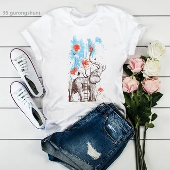 Футболка femme в стиле 90-х с юмором, женская одежда, футболка с графическим принтом слона, camiseta mujer, футболка Harajuku, футболки для девочек, топы