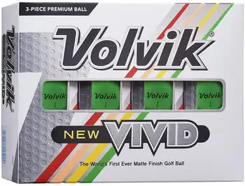 Яркие мячи для гольфа из 3 предметов, матово-зеленые, 12 упаковок