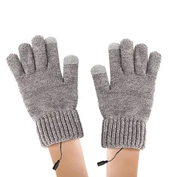 USB Перчатки для подогрева рук, Портативные перчатки с подогревом Для женщин, Варежки, Зимние теплые перчатки для ноутбука, Вязание, грелка для рук, Моющийся Дизайн