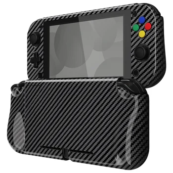 Эргономичный защитный чехол PlayVital ZealProtect для Nintendo Switch Lite с защитной пленкой для экрана из графитового углеродного волокна