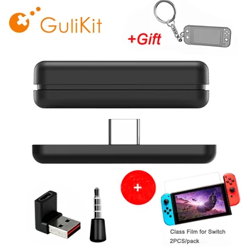 GuliKit NS07 Route Air Беспроводной Bluetooth Аудиоприемник-передатчик Адаптер USB-C с Микрофоном Для Nintendo Switch PS4 PS5