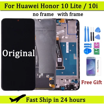 Для Huawei Honor 10 lite ЖК-дисплей с цифровым преобразователем сенсорного экрана в сборе с рамкой для honor 10i HRY-LX1 LCD