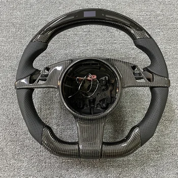 Светодиодный индикатор рулевого колеса автомобиля из углеродного волокна для Porsche Cayenne Panamera 911 997 991