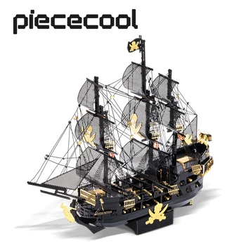 Piececool 3D Металлические Конструкторы-головоломки, Черная Жемчужина, Игрушка-головоломка 