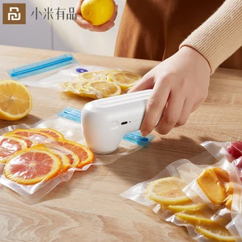 Youpin Мини-электрическая ручная вакуумная машина для упаковки портативных пищевых компрессионных пакетов с уплотнительным карманом сохраняет свежесть в домашнем хозяйстве