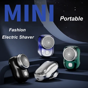 Мужская портативная электробритва, Мини-Электробритва, Моющийся Триммер для бороды, USB-подзарядка, мужская бритва для бритья лица и всего тела