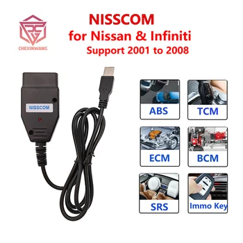 NISSCOM для Nissan и Infiniti 2001-2008, автомобильный диагностический инструмент ITCARDIAG OBD2, поддержка сброса датчика угла поворота рулевого управления