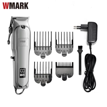 WMARK Цельнометаллическая Беспроводная машинка для стрижки волос NG-2037 Электрическая машинка для стрижки волос 2500 мАч Беспроводной резак для волос