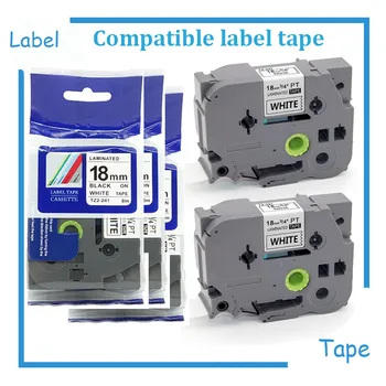 5 шт. Совместимая этикеточная лента P-touch TZE241 Brother TZE tape TZe-241 (3/4 