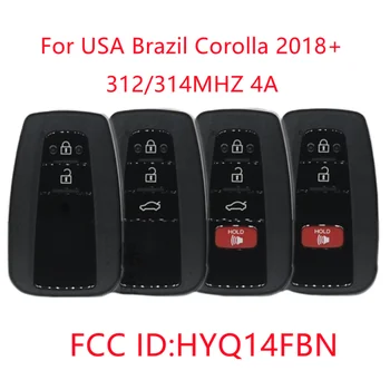 Автомобильный ключ Подходит для 2000 Smart Key Toyota Corolla ALTIS Remote 312/314 МГц 4A HYQ14FBN для рынка США Brazi 8990H-12010