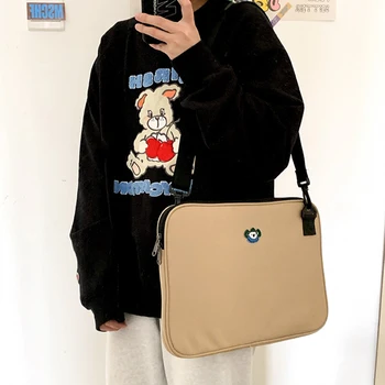 Корейская Модная сумка для ноутбука Ins Koala 11 13 Дюймов, чехол для Macbook Air Ipad Pro, Симпатичная компьютерная сумка через плечо WY397