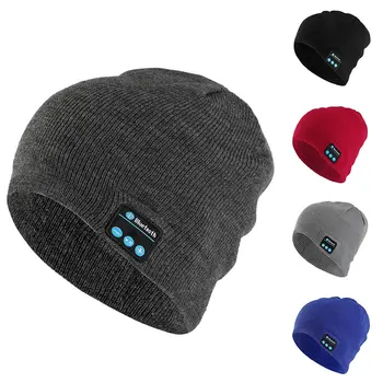 Музыкальная гарнитура Bluetooth, Шапочка, встроенный стереодинамик, Вязаная шапка для мужчин, Женская кепка для бега, Спортивные зимние беспроводные шапки