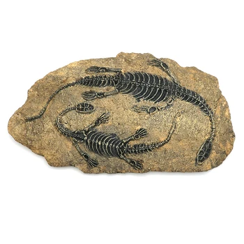Динозавры-Близнецы Юрского периода, Ископаемый Образец Динозавра из смолы 32X19CM Для Домашнего Декора