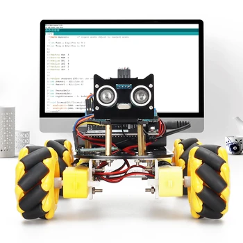 Стартовый робот Автомобильный комплект для программирования Arduino Комплект автоматизации робота Полный Стартовый программируемый комплект электронной робототехники 