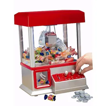 [Забавный] Электронная игрушка для игры в коготь, захватите конфетную резинку и маленькие игрушки, консоль со светом и музыкой, положите монеты, подарок для аркады с конфетами