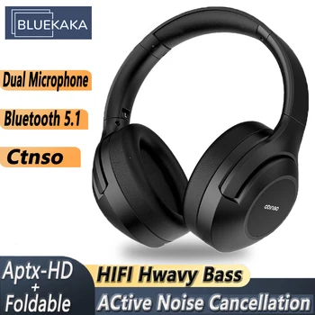 Беспроводные наушники Bluetooth 5.1 HIFI Bass aptX Адаптивная Гарнитура aptX-HD с приложением HD Mic с активным Шумоподавлением Спортивные Наушники