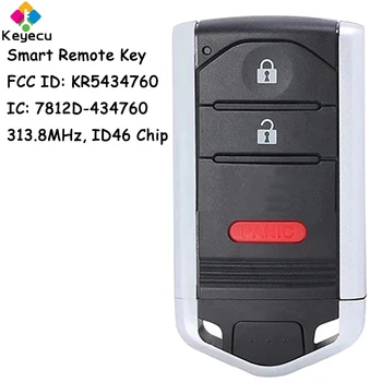 KEYECU Умный Дистанционный Автомобильный ключ с 3 кнопками 314 МГц ID46 Чип для Acura RDX 2013 2014 2015 Fob FCC ID: KR5434760 72147-TX4-A510-M1