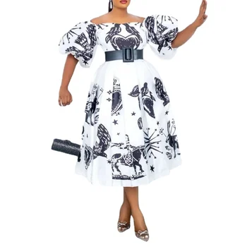Элегантные африканские платья для женщин 2023, летнее осеннее платье миди в стиле дашики, женская традиционная африканская одежда Fairy Dreaes
