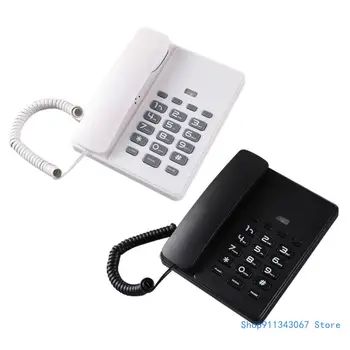 Проводной телефон HCD Стационарный телефон с повторным набором номера без звука на английском языке Прямая доставка
