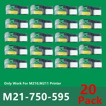 20 Упаковок Нового чипа, совместимого с M21-750-595- Пленка для изготовления картриджей с виниловой лентой WT для ручного принтера этикеток Brady M210, M211