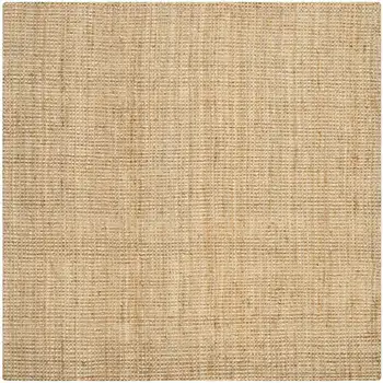 Плетеный джутовый коврик из волокна Delmar, Натуральный, Квадратные коврики размером 5 x 5 дюймов, Ковровая плитка со шрамом в спальне, Мои поющие монстры, Гриб