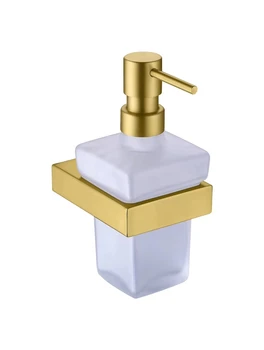Новый дизайн, Ручной дозатор жидкого мыла для ванной комнаты, бутылка для жидкого мыла, аксессуары для ванной комнаты, матовое золото, черный, хром