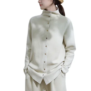 Художественный костюм в стиле ретро из двух предметов, женское осенне-зимнее новое пальто для похудения, темпераментные брюки Свободного кроя