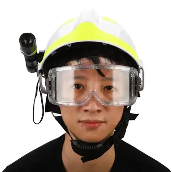 Защитные шлемы аварийно-спасательных служб, противоударная защитная каска пожарного с налобным фонарем и защитными очками